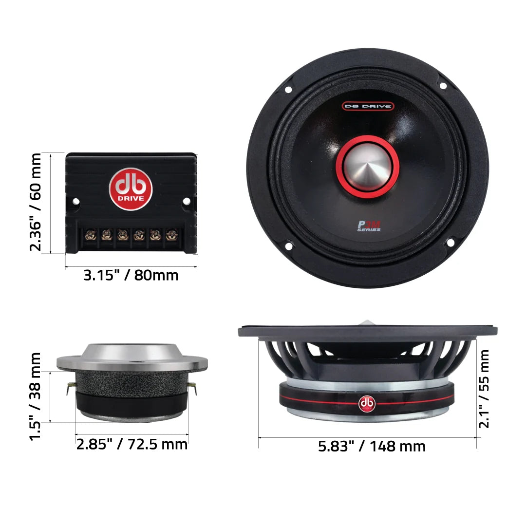 P3 4M6K : 6.5" 4- Midrange/ 2-Tweeter Component Kit