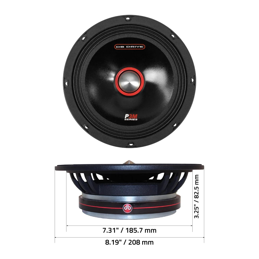 P3M 8C : 8" Shallow Mount PRO Audio Midrange