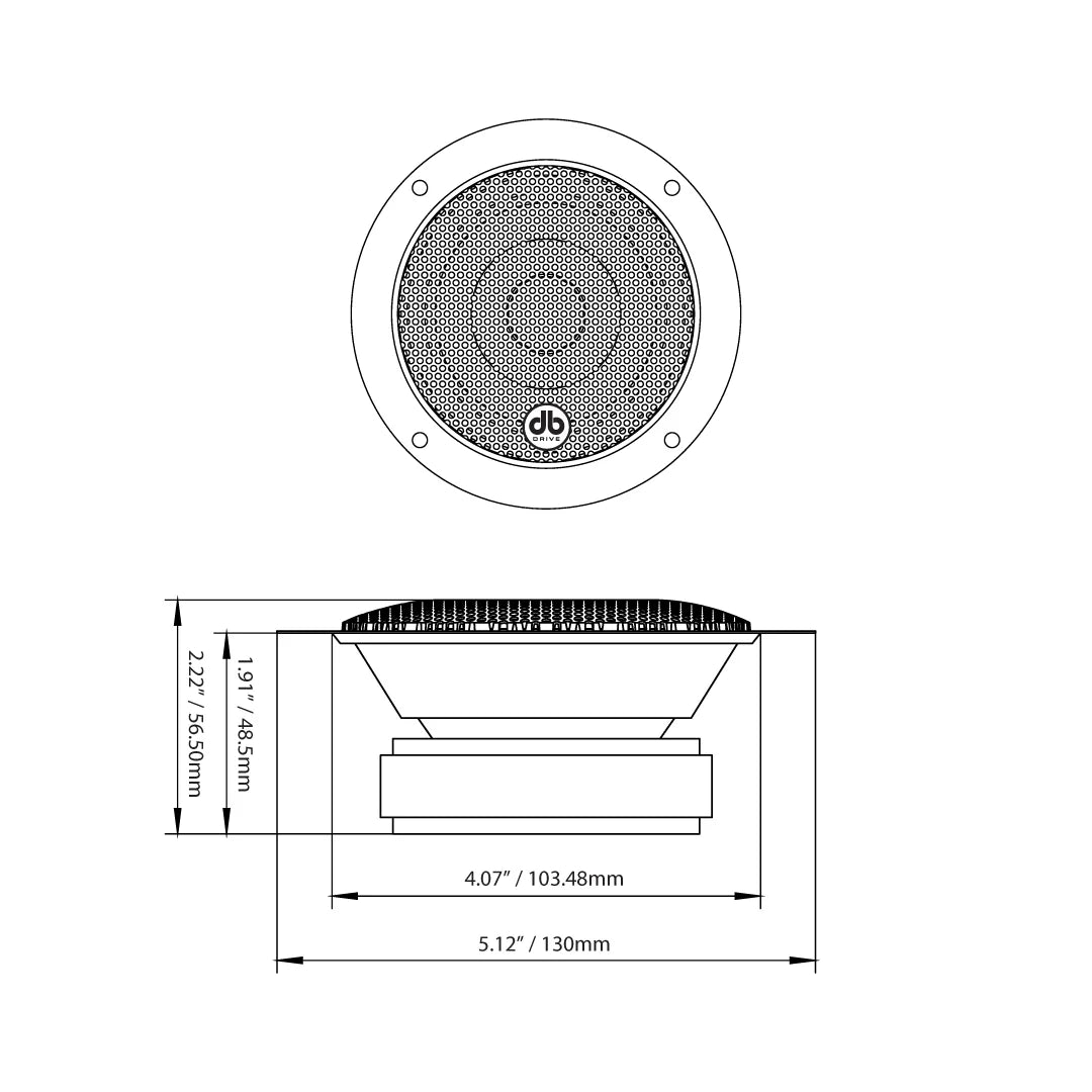 P4M 4SB 4" PRO Audio Sealed Back Midrange