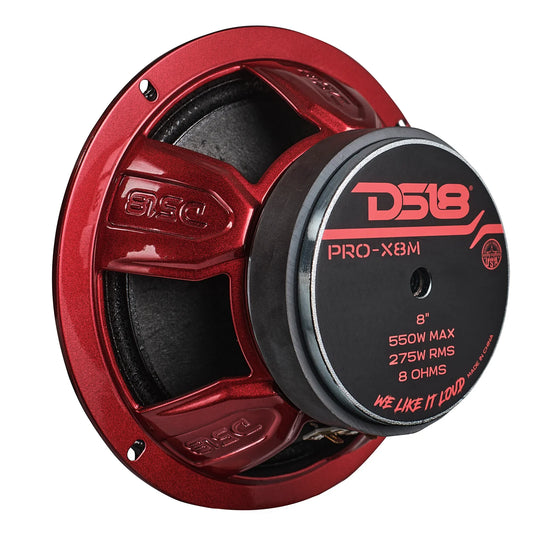 BOCINA DS18 PRO-X8M" Mid-Range Loudspeaker 275 Watts Rms 8-Ohm