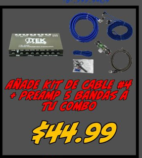 Kit Cable + Preamp 5 Bandas