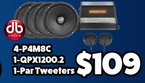 Combo 4-P4M8C + QPX1200.2 + Par Tweeters