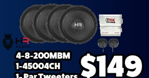 Combo 4-8-200MBM + 4500.4CH + Par Tweeters