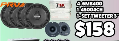 Combo 4-6MB400 + 4500.4CH + Set Tweeter 3"