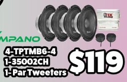 Combo 4-TPTMB6-4 + 3500.2CH + Par Tweeters