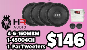 Combo 4-6-150MBM + 4500.4CH + Par Tweeters