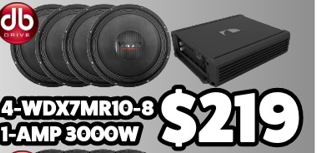 Combo 4 WDX7MR10-8 + AMP 3000W