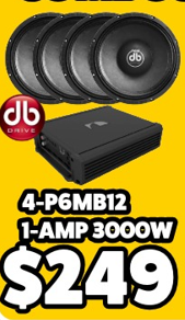 Combo 4 P6MB12 + AMP 3000W