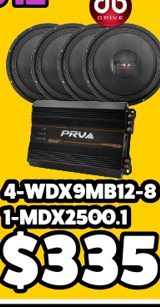 Combo 4 WDX9MB12-8 + MDX2500.1