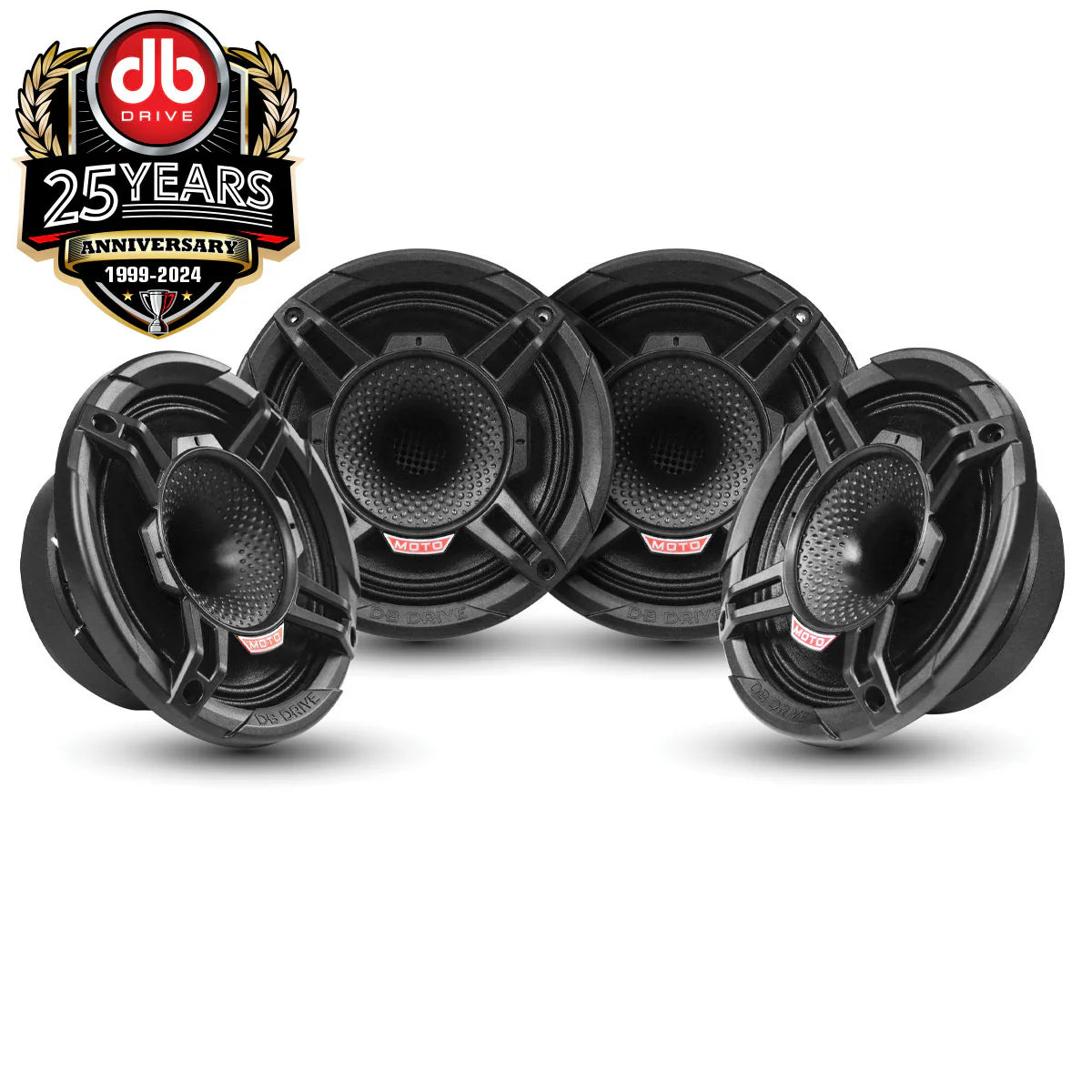 WDX6MOTO-4CD Quad 6.5" Moto 2-Way Loudspeakers W/Back Loaded Compression Driver