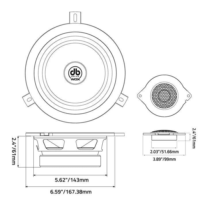 WDX65C-JP 6.5" Jeep Component Loudspeakers (1 Pair)
