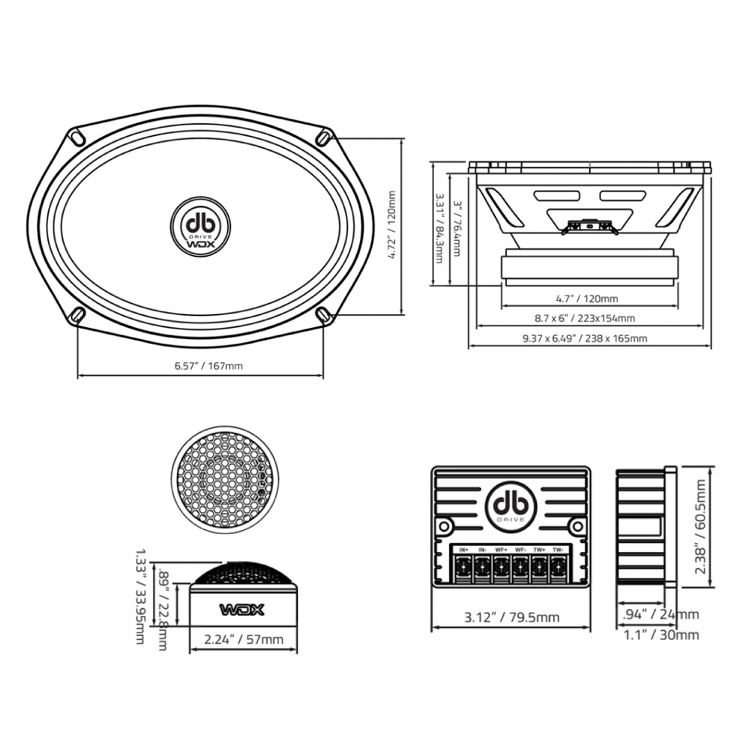 WDX69C-G2 6"×9" Moto Component Loudspeaker