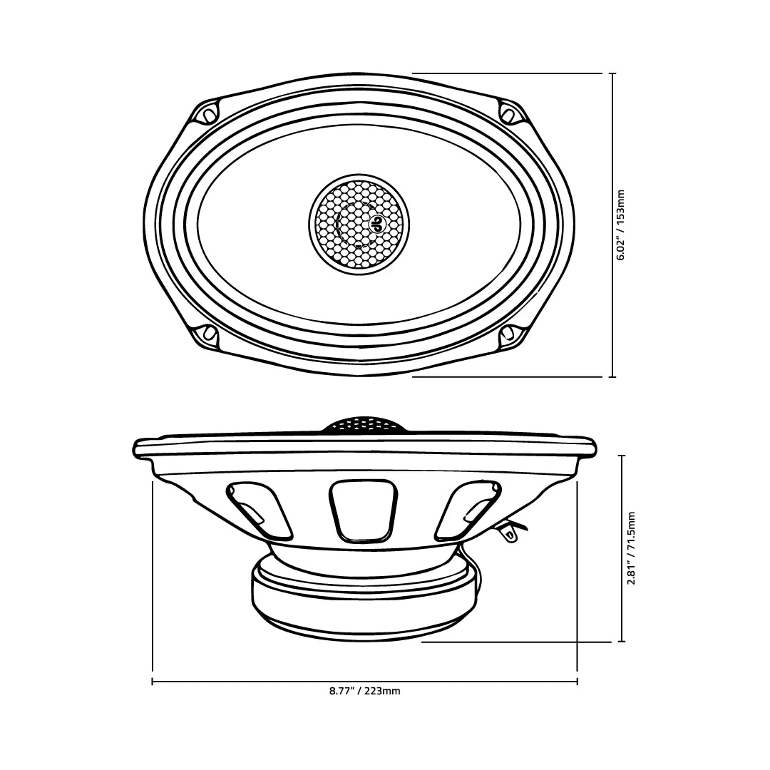 WDX69MOTO 6"×9" Moto 2-Way Motorcycle Loudspeakers (1 Pair)