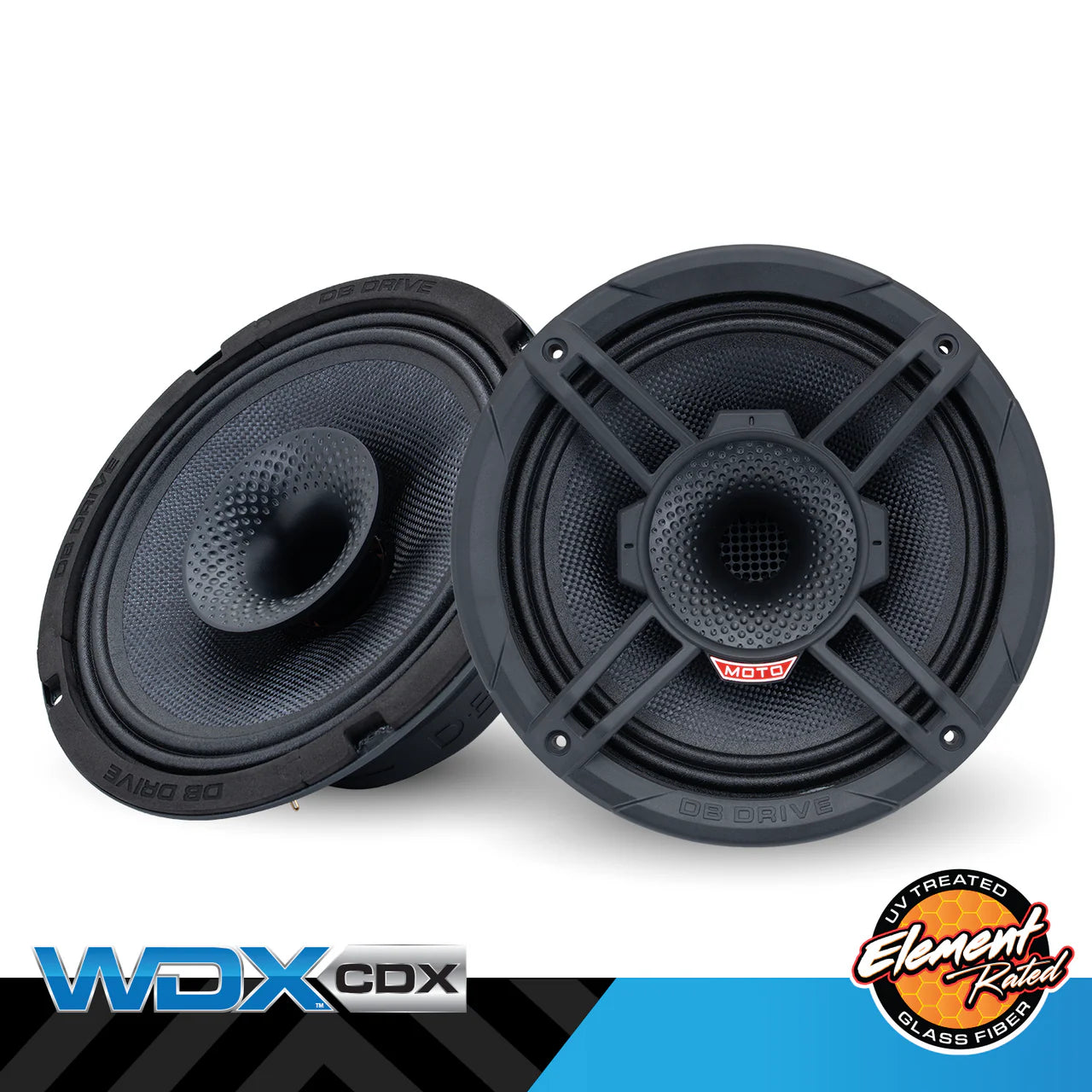 WDX6MOTO-CDX 6.5" 2-Way Loudspeaker W/Rear Mounted CD (Pair)