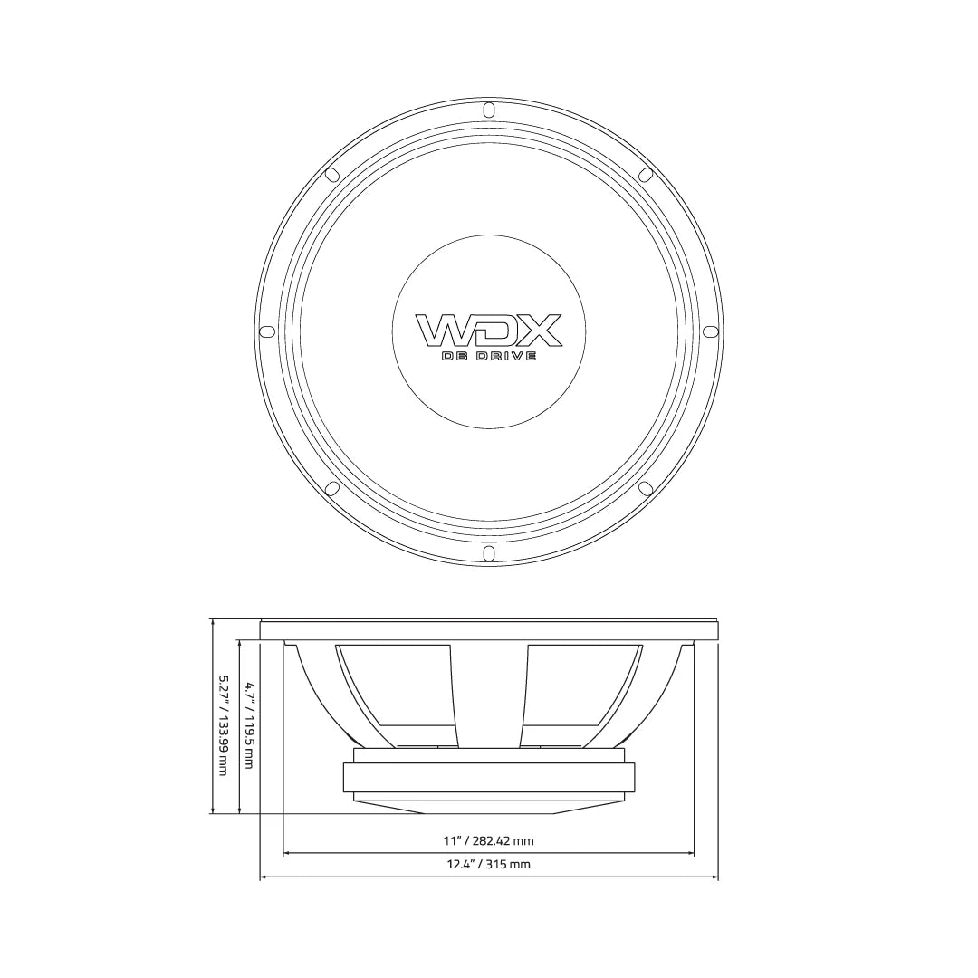 WDX9MB12 WDX 9 Series 12" PRO Audio Midbass