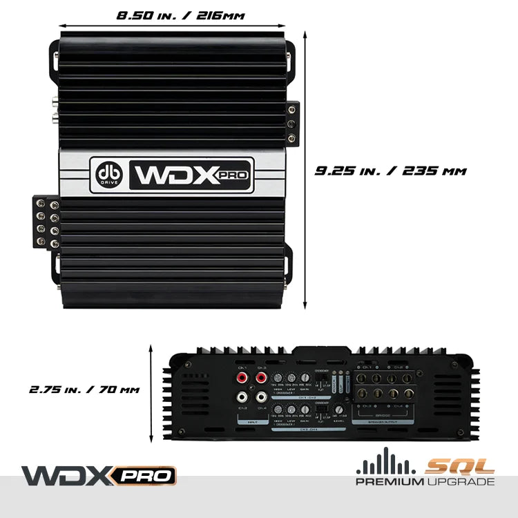 WDX PRO1000.4 4-Channel Full-Range Class D Amplifier