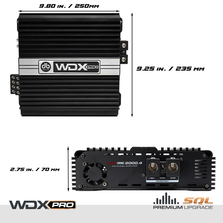 WDX PRO2000.4 4-Channel Full-Range Class D Amplifier