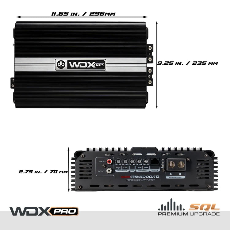 WDX PRO5000.1D Mono Full-Range Class D Amplifier
