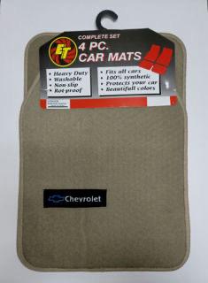 ALFOMBRA 4 PC. CHEVROLET CARPET MATS-BEIGE