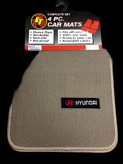 ALFOMBRA 4 PC. HYUNDAI CARPET MATS-BEIGE