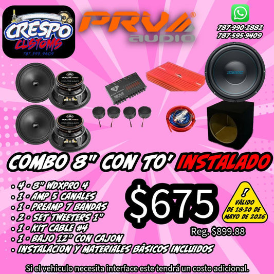 COMBO 8" CON TO INSTALADO
