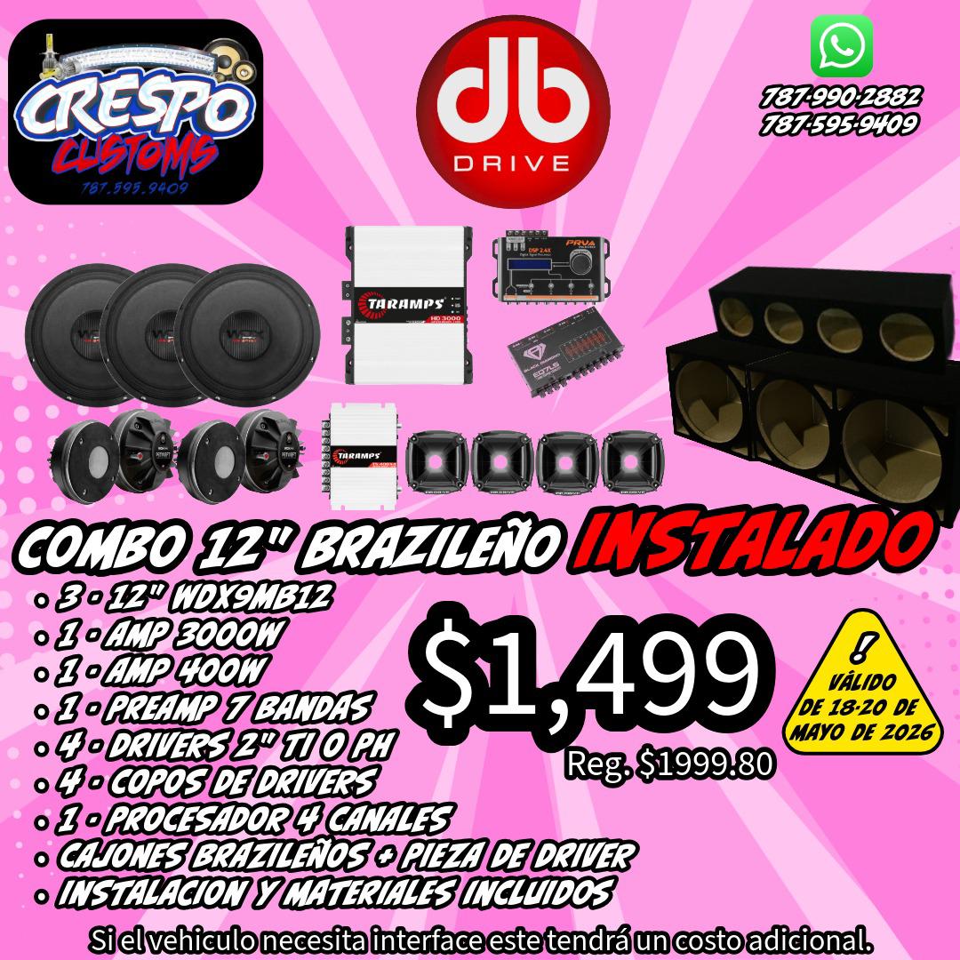 COMBO 12" BRAZILEÑO INSTALADO