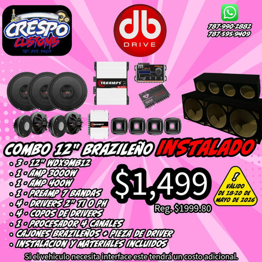 COMBO 12" BRAZILEÑO INSTALADO