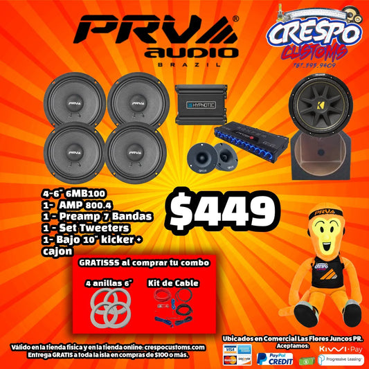 COMBO PRV CON TO 6" 6MB100 + BAJO 10"