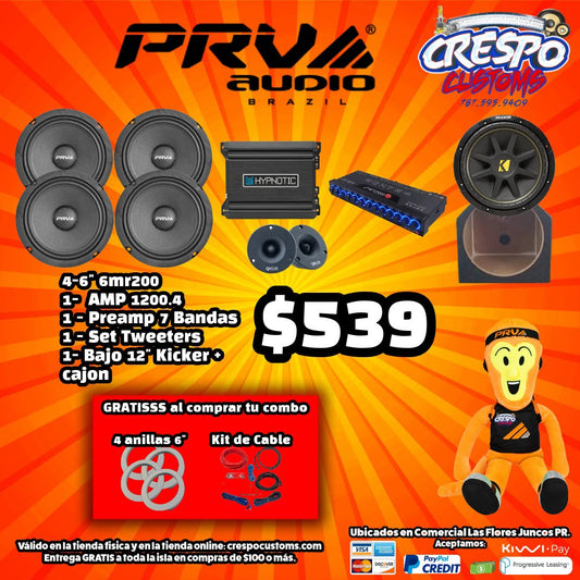 COMBO PRV CON TO 6" 6MR200 + BAJO 12"