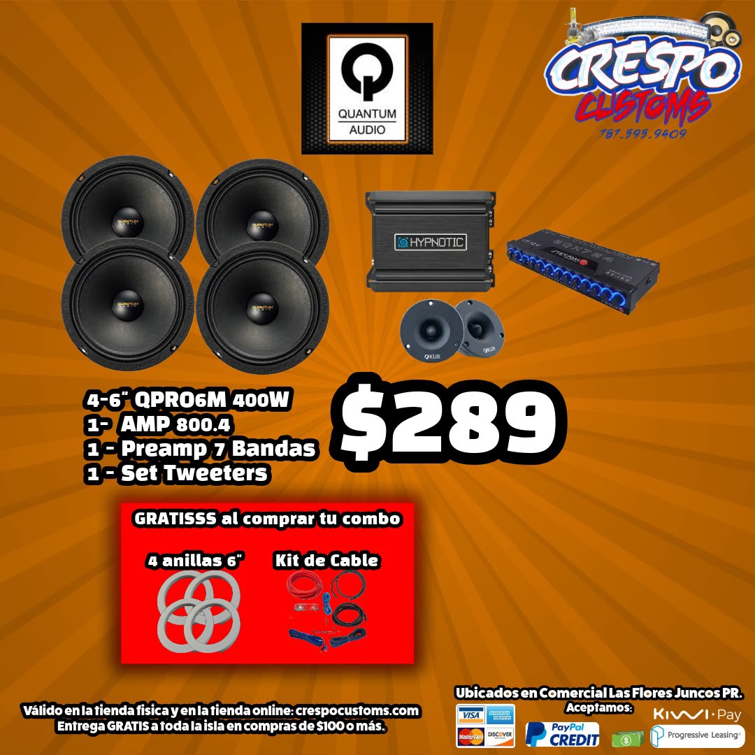 COMBO QUANTUM CON TO 6" QPRO6M 400w
