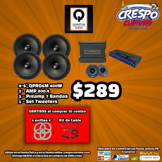 COMBO QUANTUM CON TO 6" QPRO6M 400w