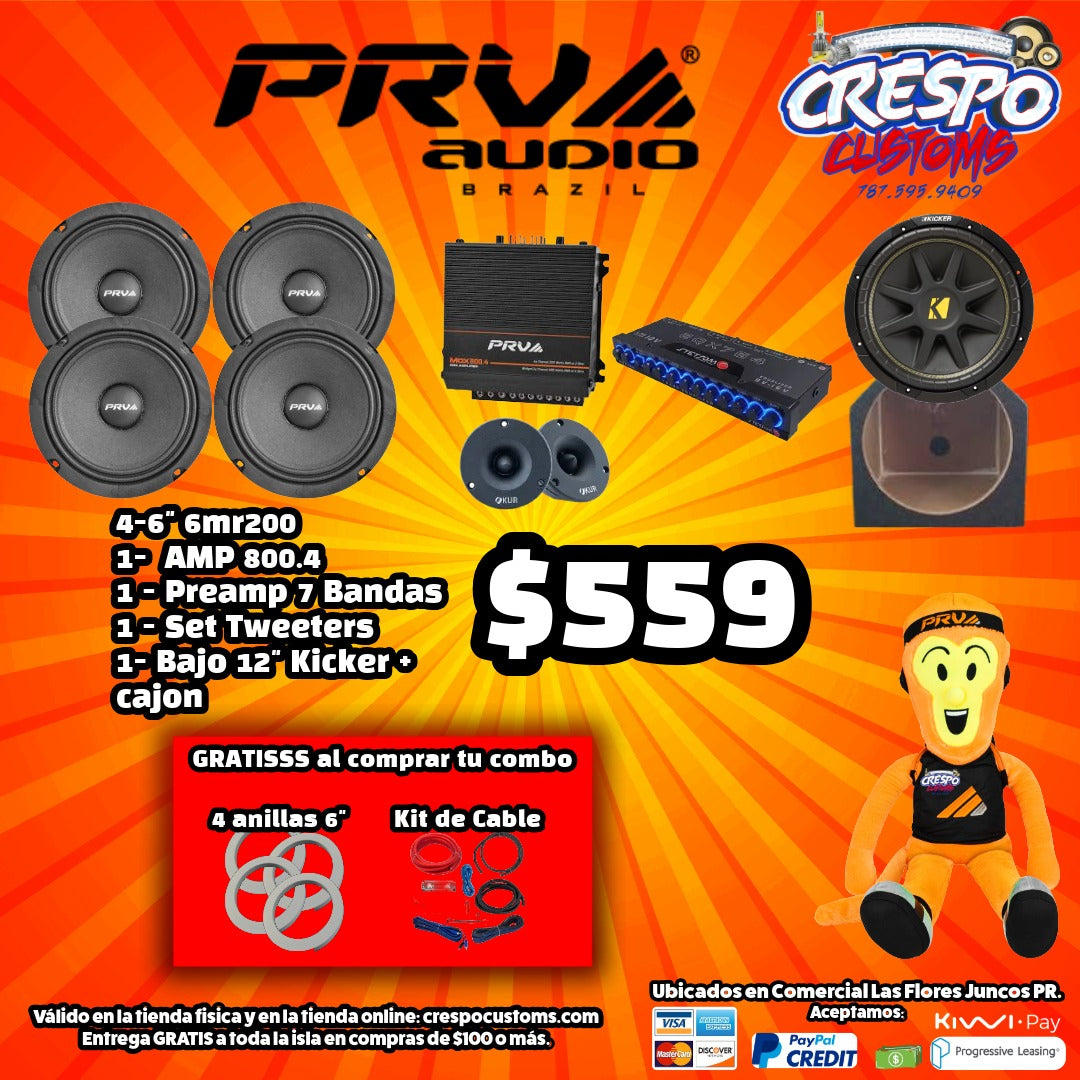 COMBO PRV CON TO 6" 6MR200 + BAJO 12"