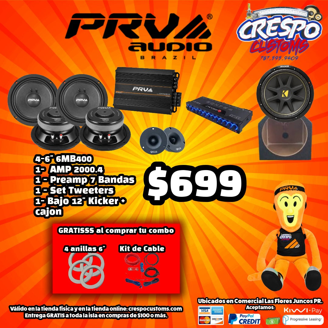 COMBO CON TO 6" 6MB400 + BAJO 12"