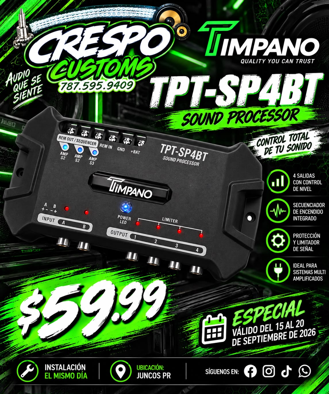 PROCESADOR TIMPANO TPT-SP4BT