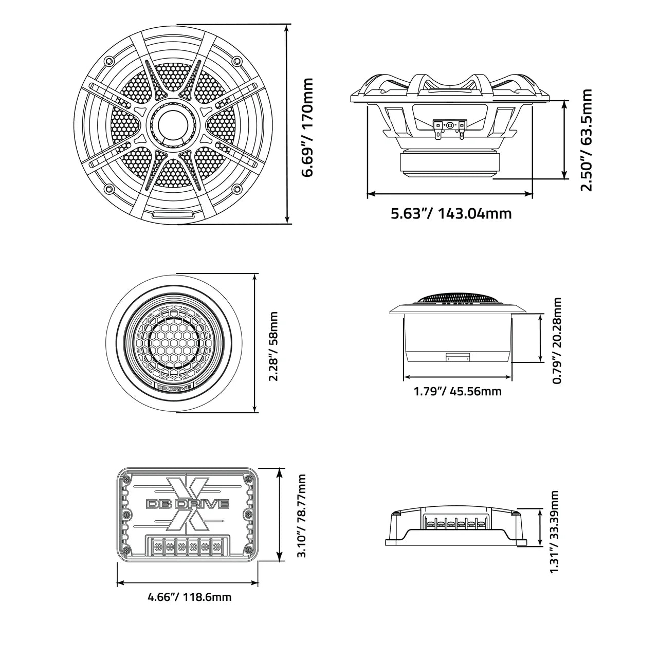 X-S65C 6.5" Component Loudspeaker