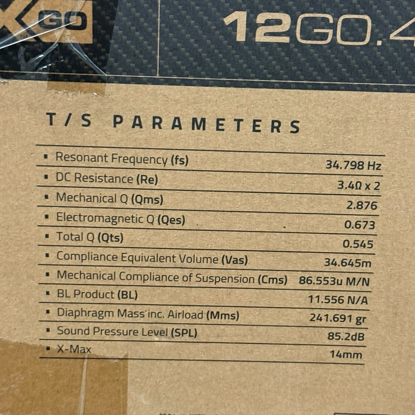WDX12G0.4 12" Dual 4-Ohm Subwoofer