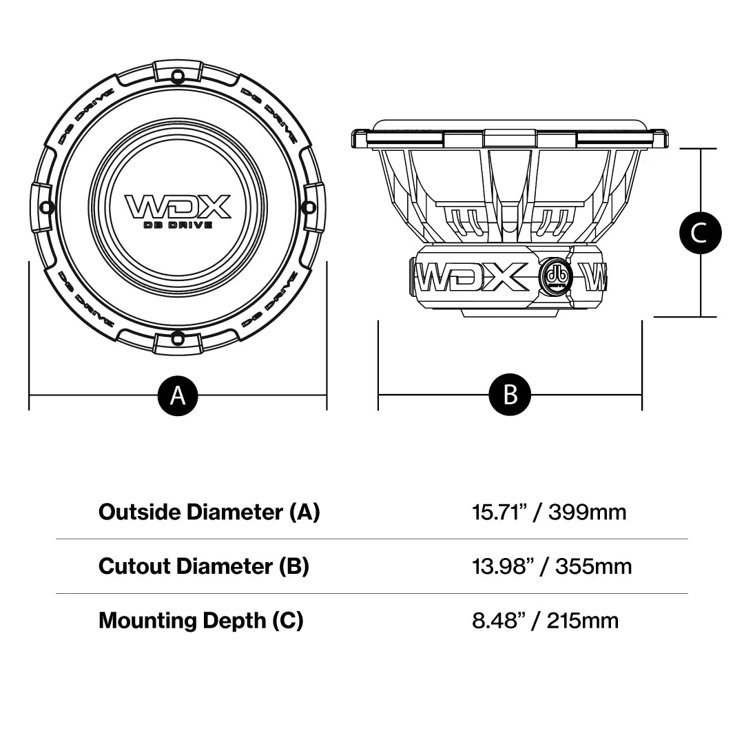 Subwoofer WDX15G2 : 15" Dual Voice Coil Subwoofer