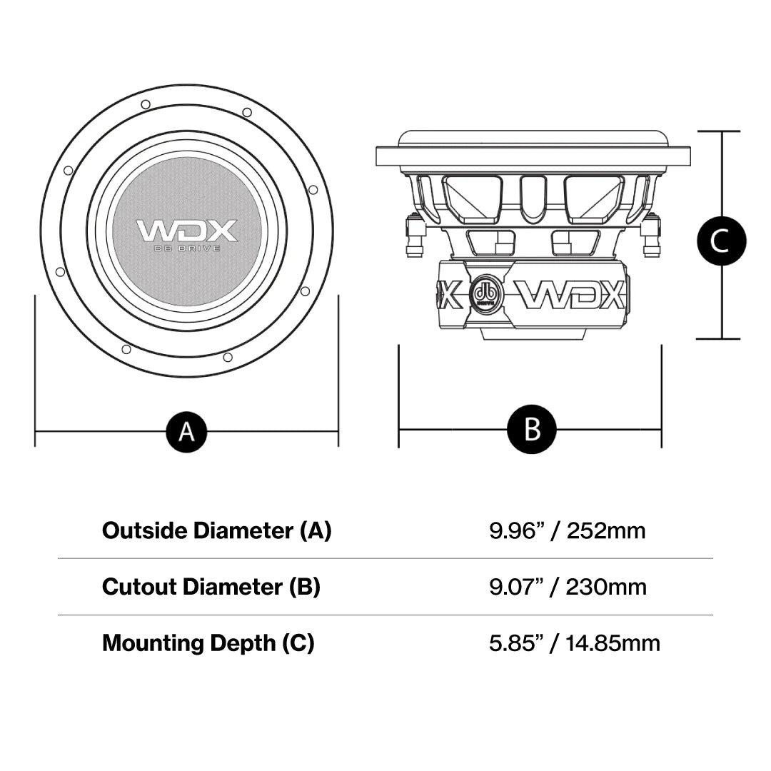 WDX10G0.4 10" Dual 4-Ohm Subwoofer