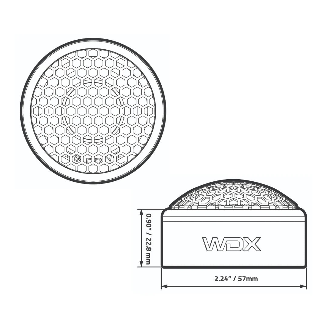 WDX1TW-MOTO 1" Aluminum Dome High Efficiency Tweeters (1 Pair)